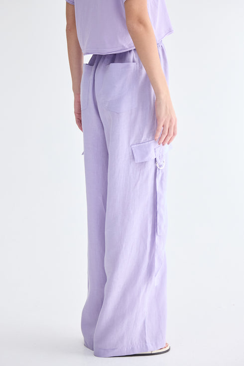 CALÇA CARGO LÍLAS